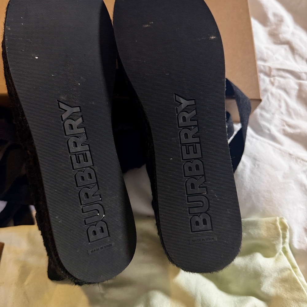 Burberry Black Espadrilles (Lace up)